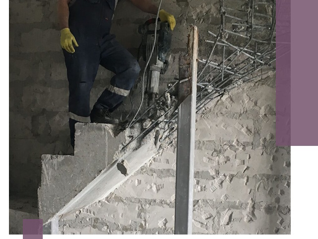 Демонтаж металлических и бетонных лестниц в Кисловодске