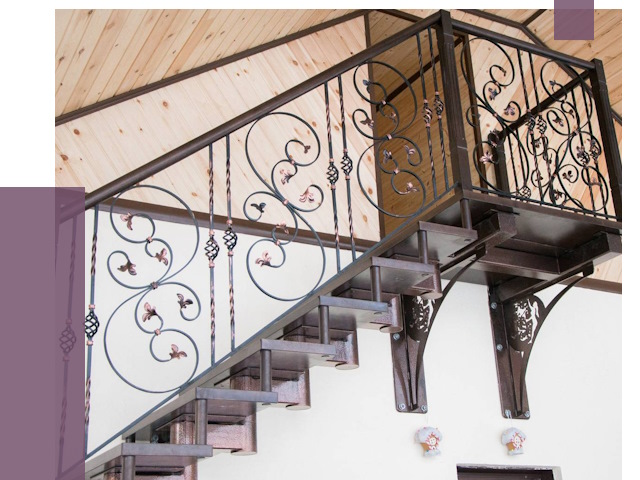 Кованые лестницы в Кисловодске от 83413 руб. под ключ
