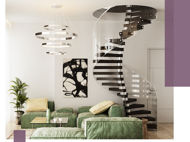 Лестницы для двухуровневой квартиры в Кисловодске — изготовление и монтаж