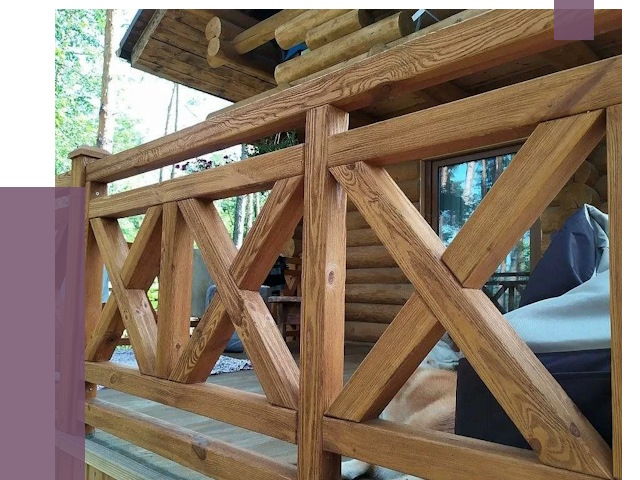 Деревянные перила под ключ в Кисловодске от 8021 руб. 