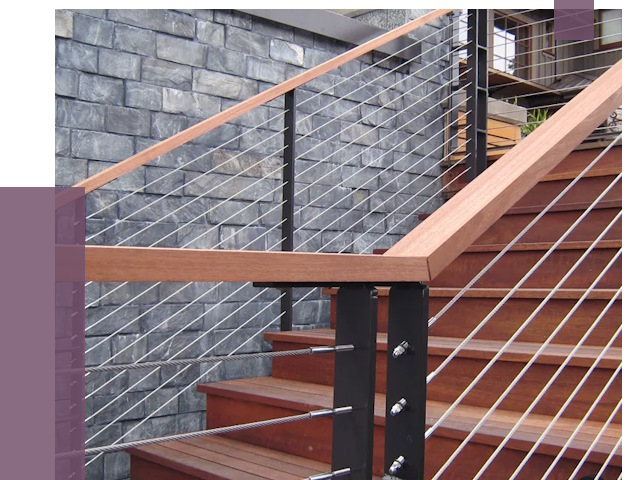 Тросовые перила под ключ в Кисловодске от 8127 руб.