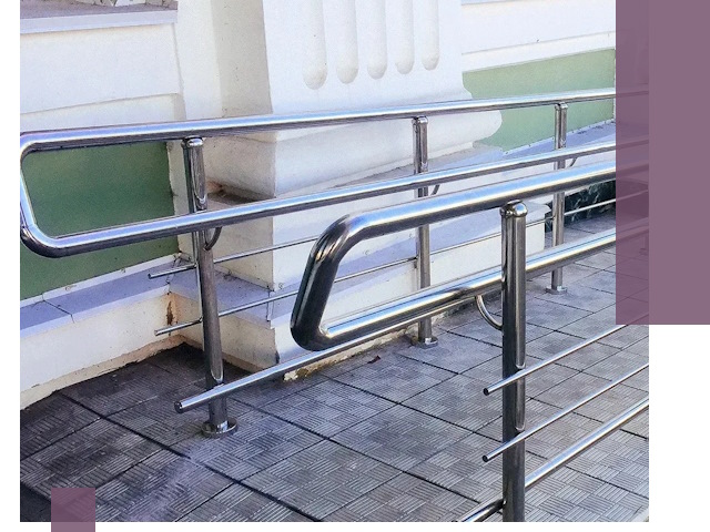 Ограждения пандусов из металла и нержавейки в Кисловодске