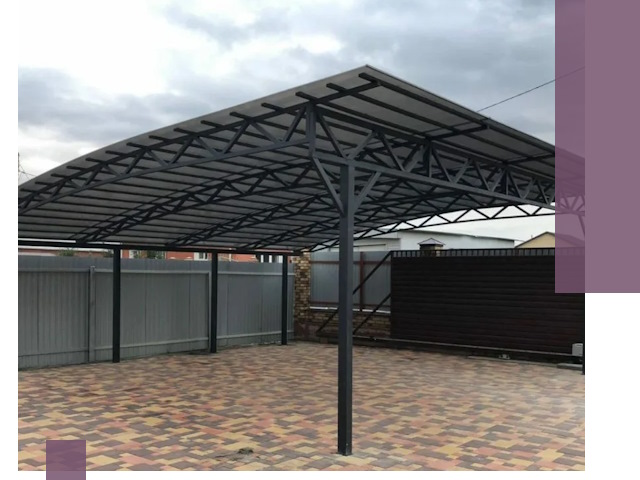 Недорогие навесы под ключ в Кисловодске — изготовление и монтаж