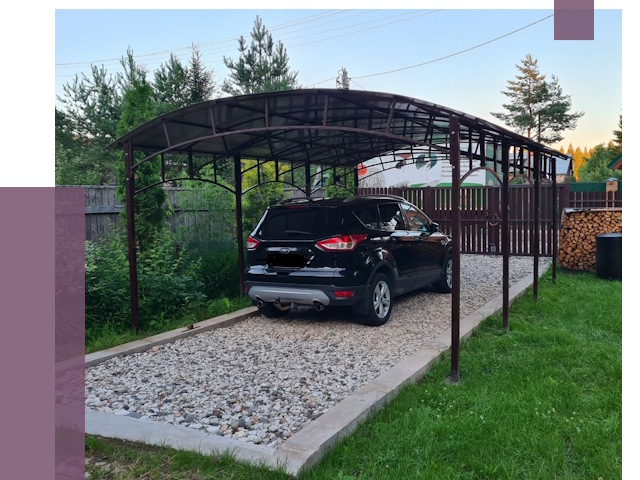 Навесы для автомобиля в Кисловодске от 13742 руб.  | ПРОЛЁТ-Ксл