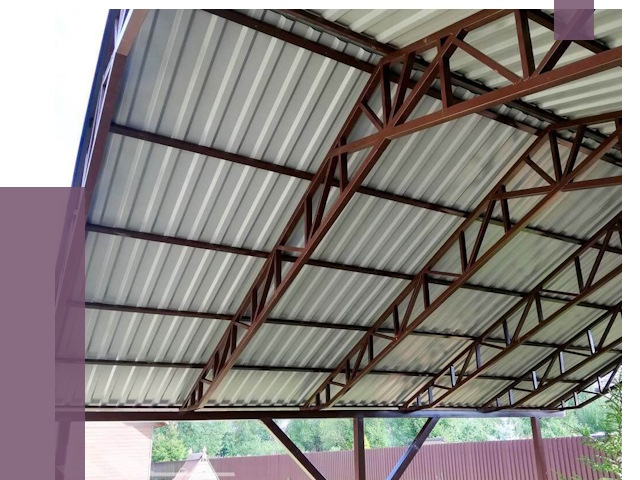 Навесы из профнастила в Кисловодске от 7700 руб. | ПРОЛЁТ-Ксл