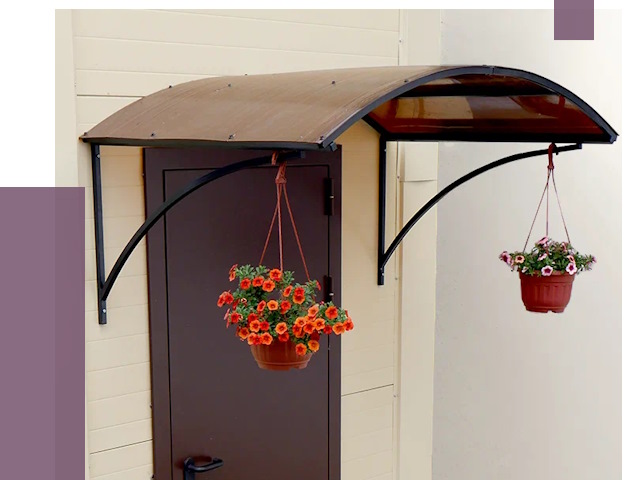 Козырьки над входом в Кисловодске от 15506 руб.  | ПРОЛЁТ-Ксл