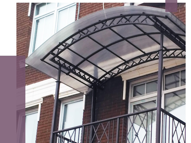 Козырьки над балконом в Кисловодске от 9036 руб.  | ПРОЛЁТ-Ксл