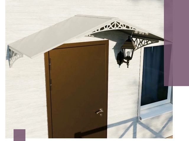 Металлические козырьки на входы и террасы в Кисловодске