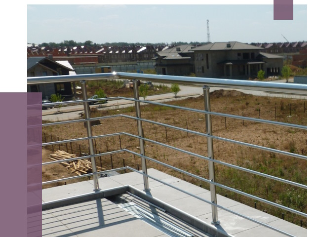 Парапеты из нержавеющей стали в Кисловодске от 8341 руб. за м² | ПРОЛЁТ-Ксл