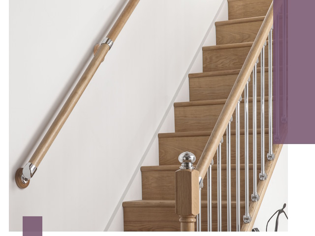 Пристенные поручни из стали и нержавейки под монтаж в Кисловодске